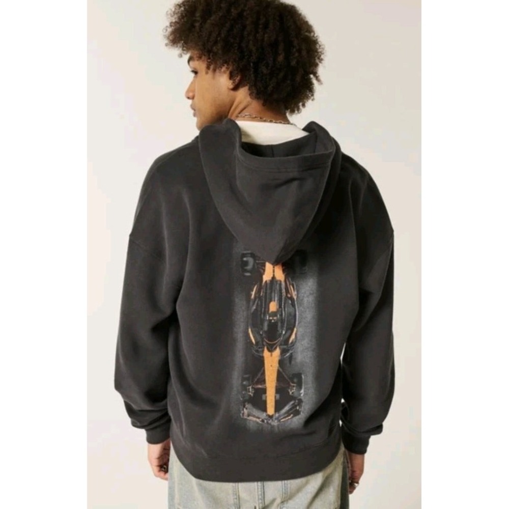 Hollister x McLaren Formula 1 Team Sweatshirt Unisex XS Racing Hoodie Boxy Zip